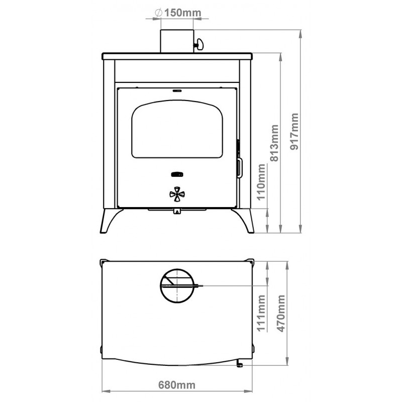 Камина на твърдо гориво Прити MR D - 11.6 kW Камина на твърдо гориво Прити MR D - 11.6 kW