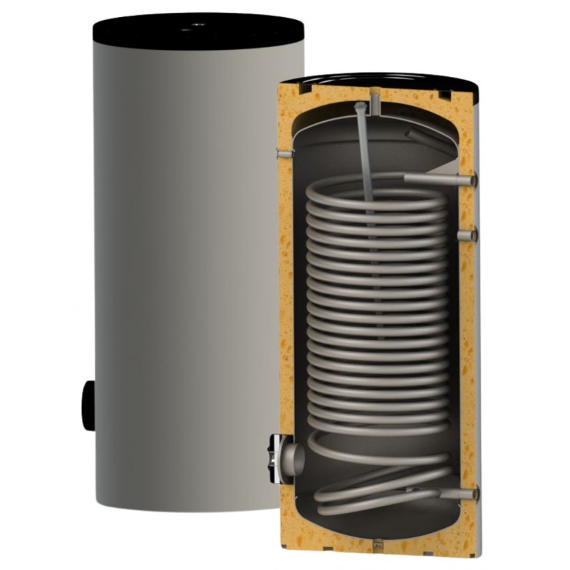Стоящ тесен бойлер за термопомпени системи Sunsystem SWPN-2L 150 л, една серпентина, емайлиран Стоящ тесен бойлер за термопомпени системи Sunsystem SWPN-2L 150 л, една серпентина, емайлиран